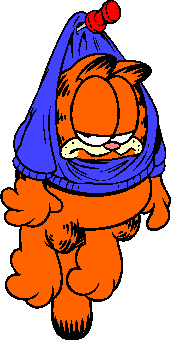 hanging garfield gif